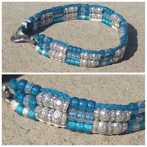 Custom Handmade Beaded Bling Dog Collar